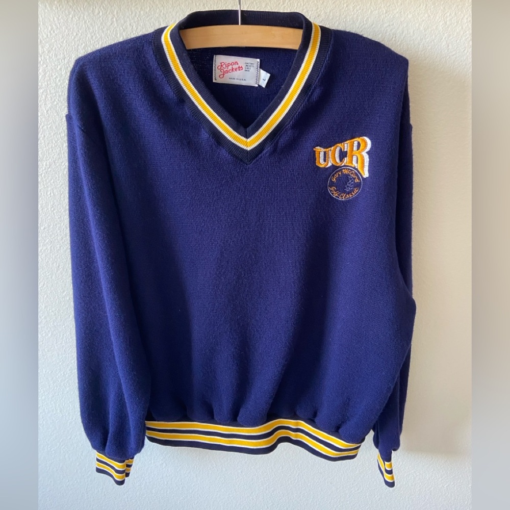 Vintage Ripon Jackets Varsity UC Riverside Golf Sweater size Large